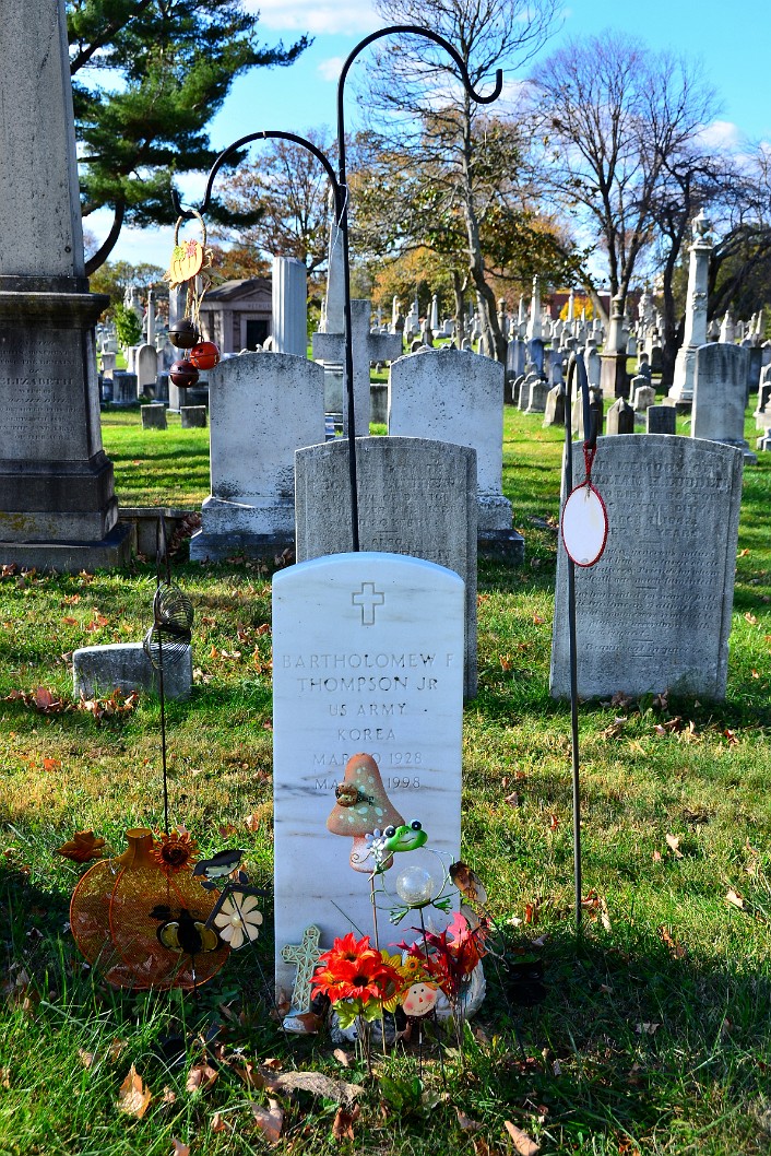 Decorated Grave of Korean War Vet Bartholomew F. Thompson Jr.