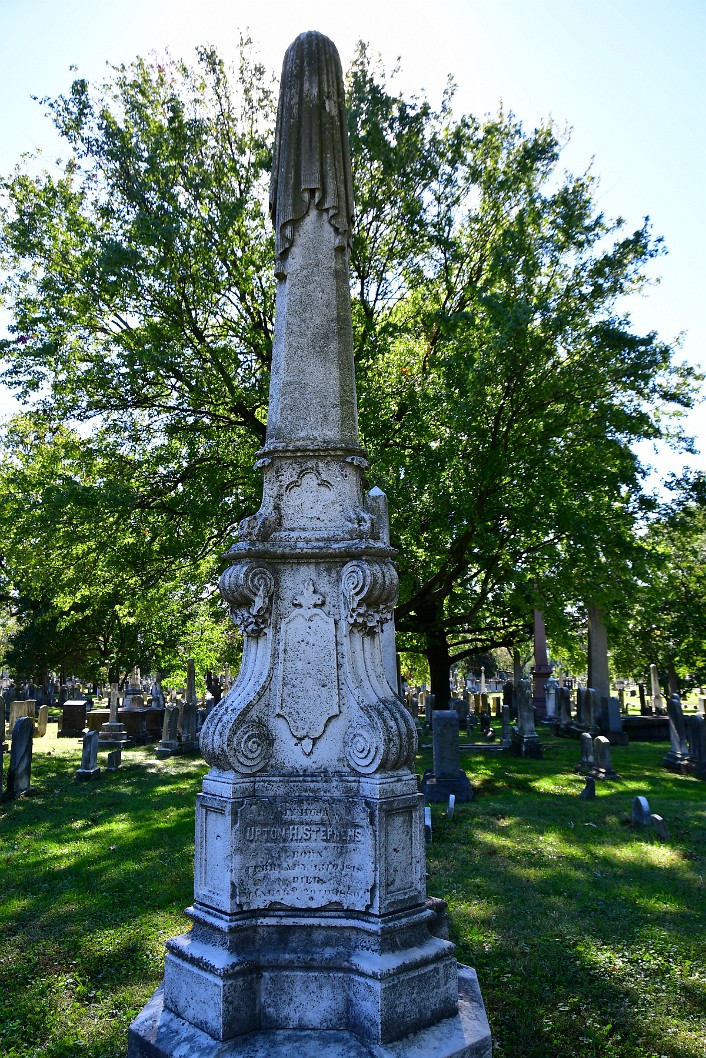 Upton H. Stephens Obelisk Draped