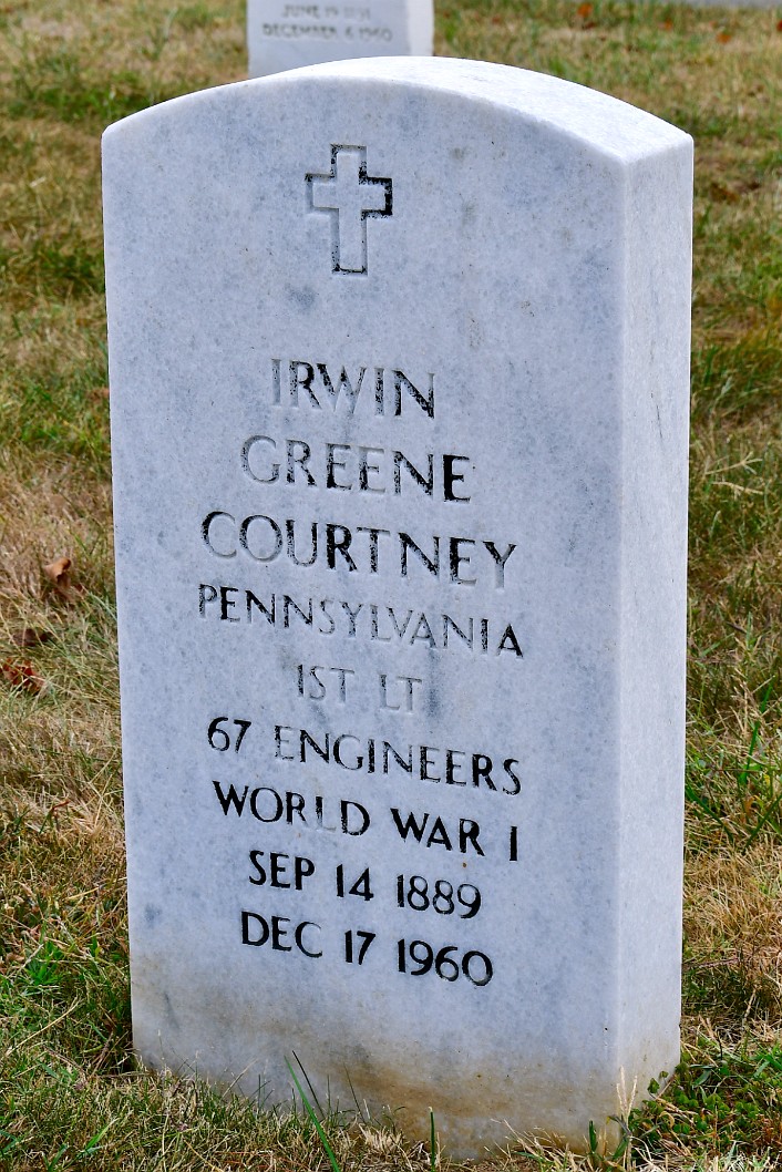 Irwin Greene Courtney 1st LT 67 Engineers World War I