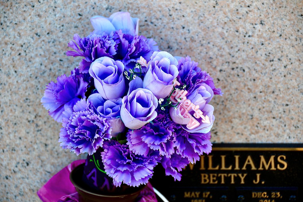 Lilac and Purple Flowers in Memory of Mothers Day